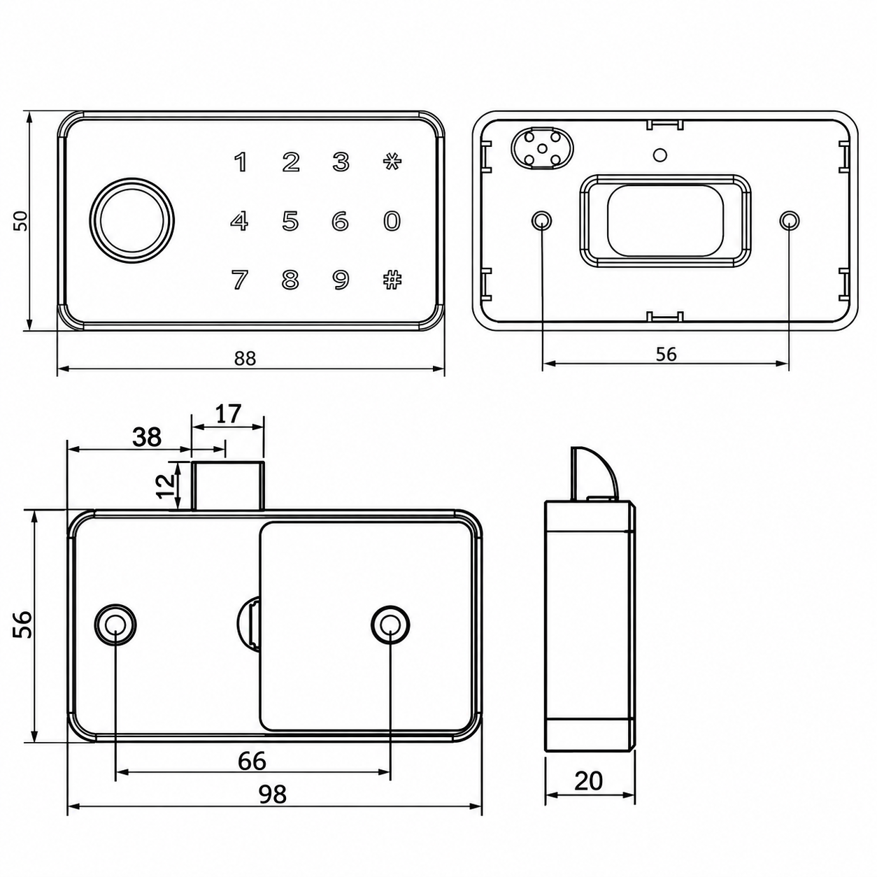 Tuya Bluetooth Smart Cabinet / Drawer Lock (SX-CL01) - 2