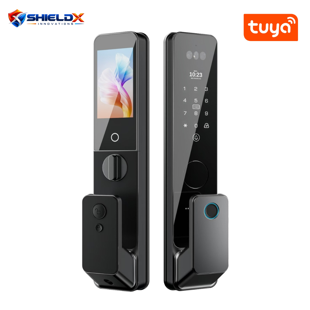 ShieldX WiFi Fingerprint 3D Face Recognition Smart Lock – 8 Unlock Options SI-X08