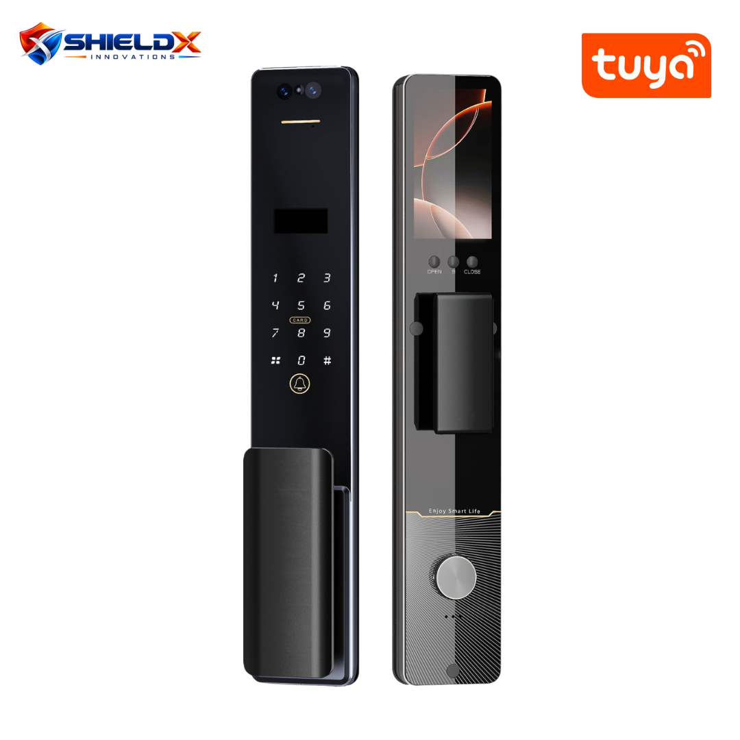ShieldX WiFi Fingerprint 3D Face Recognition Smart Lock – 8 Unlock Options SI-X09